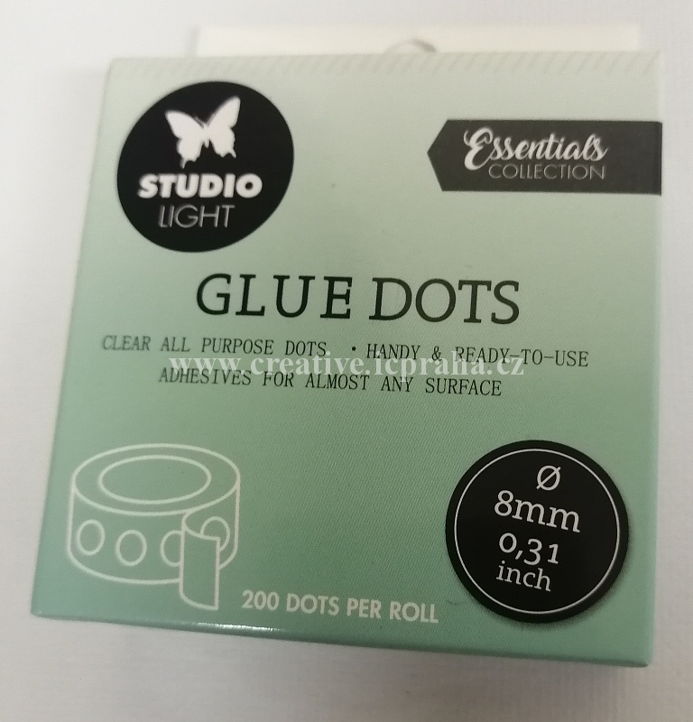 Gelové tečky silně lepící - 8mm 200 ks Trans.